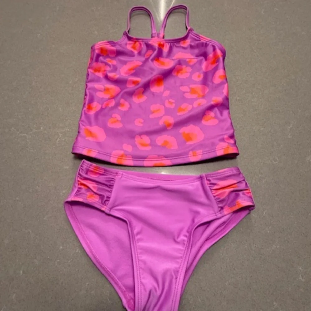 NWOT 2pc Purple/Pink Cat & Jack Tankini & Bikini Size XS Never worn